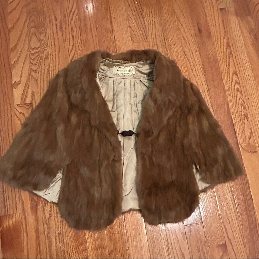 Vintage Vaughan-Weil Birmingham Brown Fur Jacket or Shawl